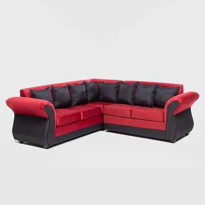 Imagen 2 del producto Sofá Seccional Almore New Irlanda 5 Cuerpos Rojo Negro