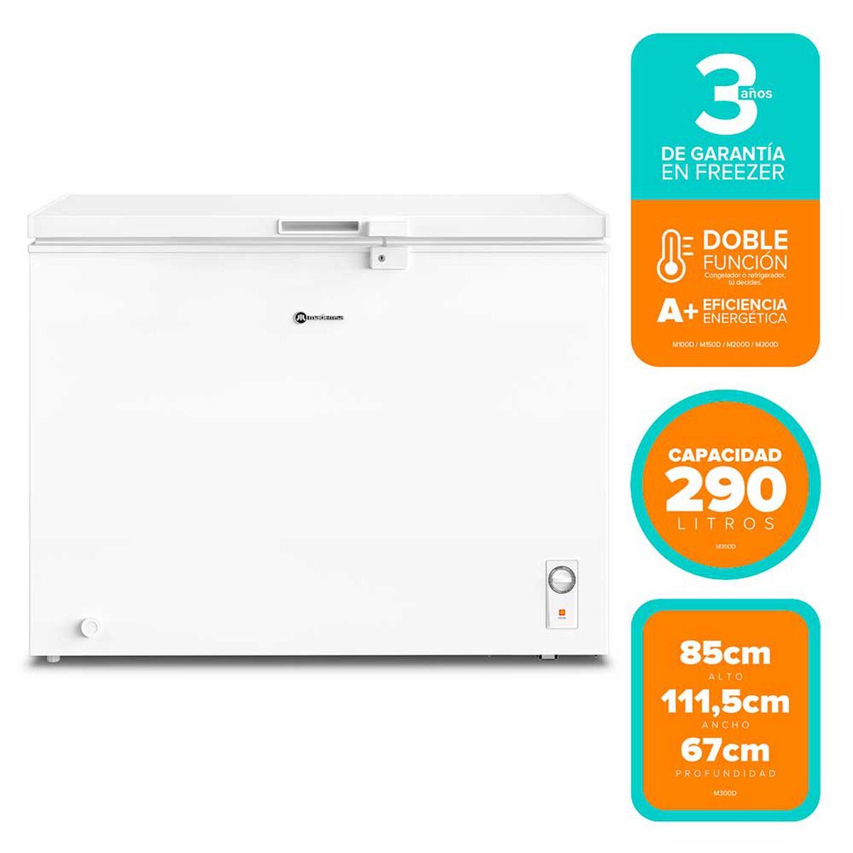 Freezer Horizontal Mademsa M300D 290 lts