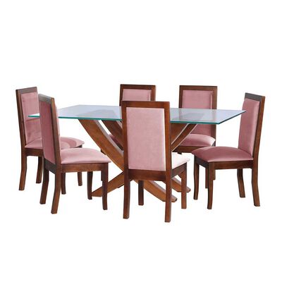 Imagen 1 del producto Juego de Comedor Latam Home Alicante 6 Sillas Palo Rosa