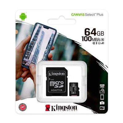 Imagen 2 del producto Tarjeta Micro SD Kingston 64GB con Adaptador