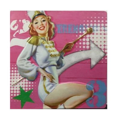 Imagen 1 del producto Cuadro Placa Metal Vgo para Colgar 30 x 30 cm Mod4