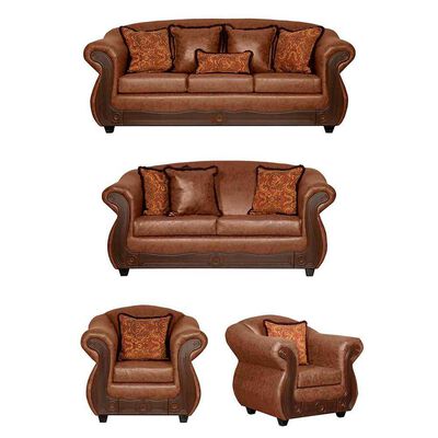 Juego de Living Black Factory Estambul 7 Cuerpos Terracota