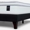 Cama Europea Rosen Base Dividida 2 Plazas Art 4 + Respaldo + 2 Veladores Niebla