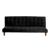 Futón Latam Home Turin Velvet 3 Cuerpos Negro