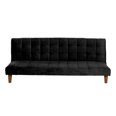 Futón Latam Home Turin Velvet 3 Cuerpos Negro
