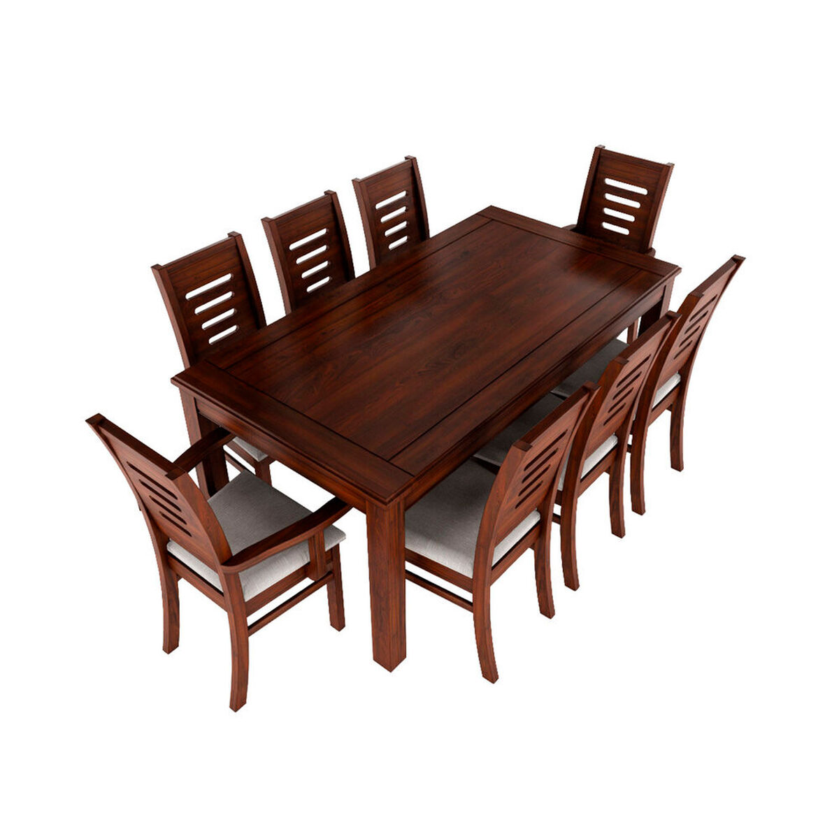 Juego de Comedor Muebles Hema Roma 6 Sillas 2 Sitiales Nogal