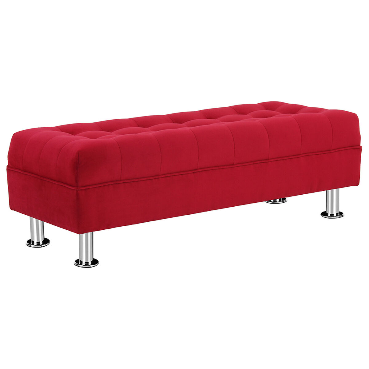 Banqueta Felpa Bodevir Lisboa 2 Cuerpos Rojo