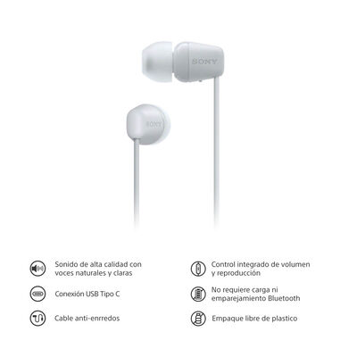 Imagen 2 del producto Audífonos In Ear SONY IER-EX15C/WZUC Blanco