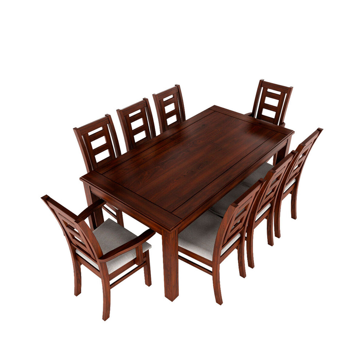 Juego de Comedor Muebles Hema Sevilla 6 Sillas 2 Sitiales Nogal
