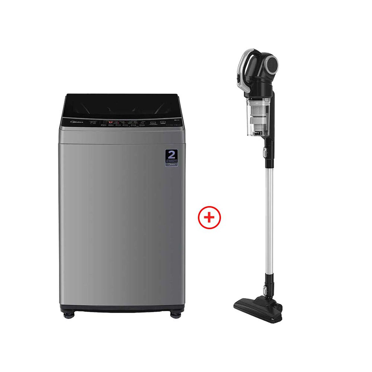 Combo Lavadora Automática Midea 9,5 kgs  + Aspiradora Vertical Midea 20S