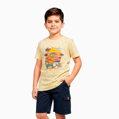Polera Manga Corta Niño Chess