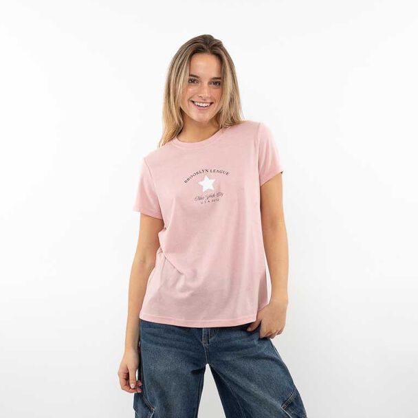 Polera Con Estampado Manga Corta Mujer Icono