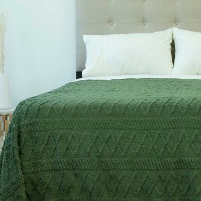 Frazada Doral 2 Plazas Chiporro Jacquard Liso Verde