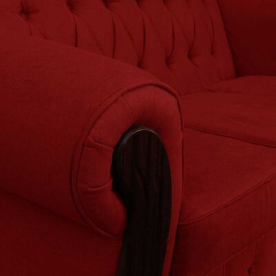 Imagen 2 del producto Juego de Living Elegant Detail Orlando Sofá 3 Cuerpos + Dos Sillones 1 Cuerpo Rojo