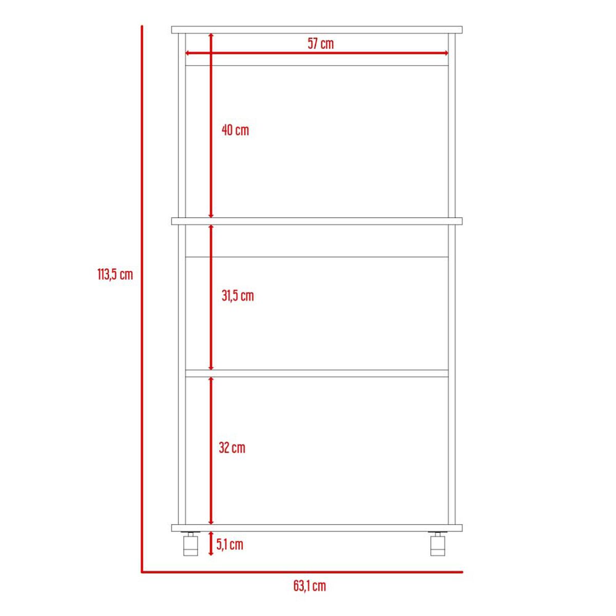 Combo Mueble de Cocina para Microondas + Optimizador TuHome Kitchen Blanco