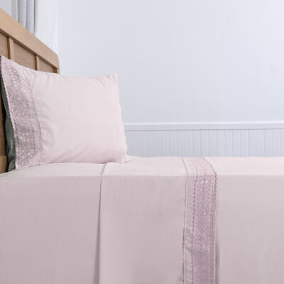 Imagen 2 del producto Juego de Sábanas Plumetti 1,5 Plazas Estampado Rosado