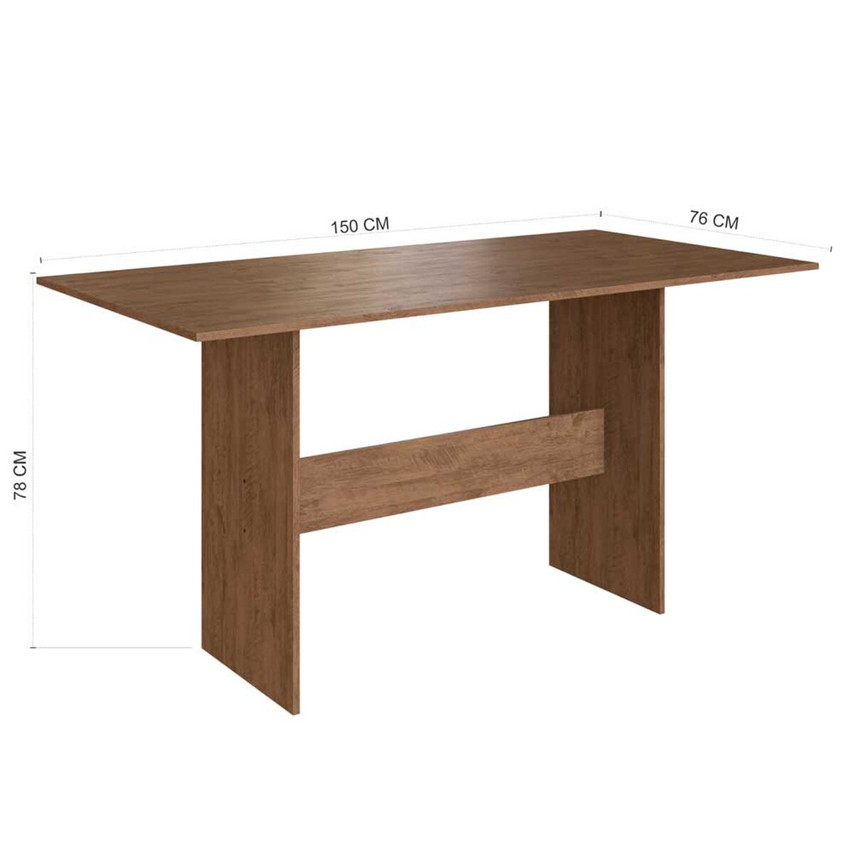 Juego de Cómedor Home Mobili Sabia 6 Sillas Marrón