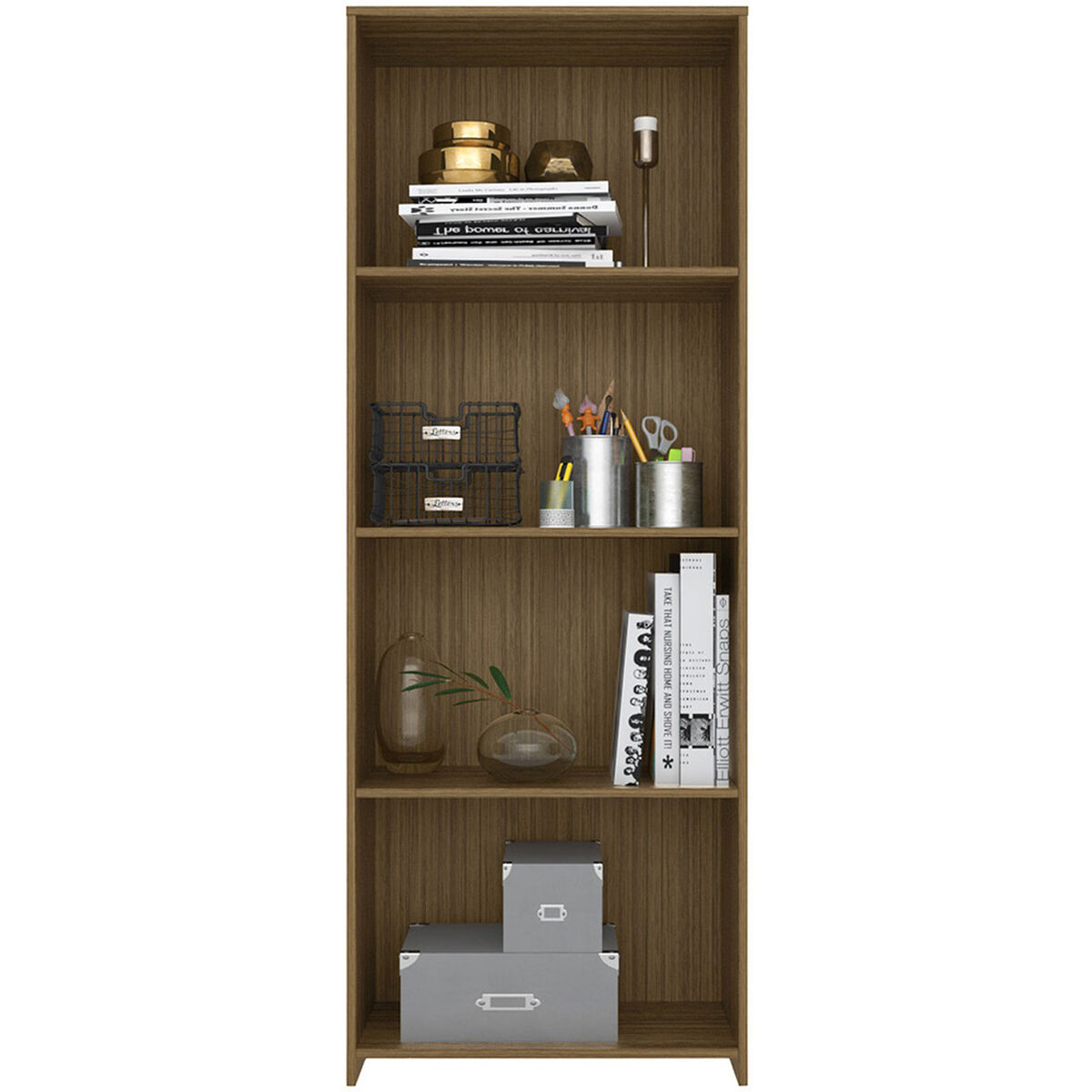 Combo Clóset  + Cómoda + Librero  Castaño