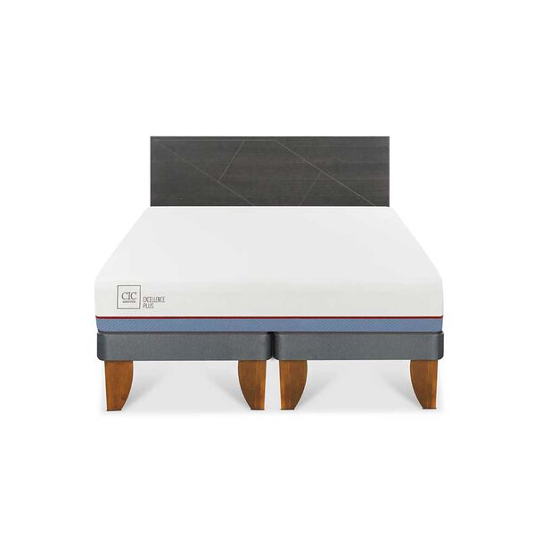 Cama Europea CIC Base Dividida 2 Plazas Excellence Plus + Respaldo Villarica