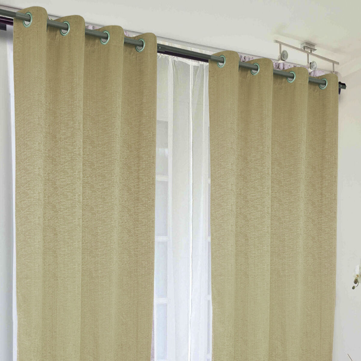 Combo Cortinas Doral Camila 220 x 140 cm Arena