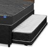 Cama Nido Flex 1,5 Plazas Black + Respaldo +  Velador Asturias