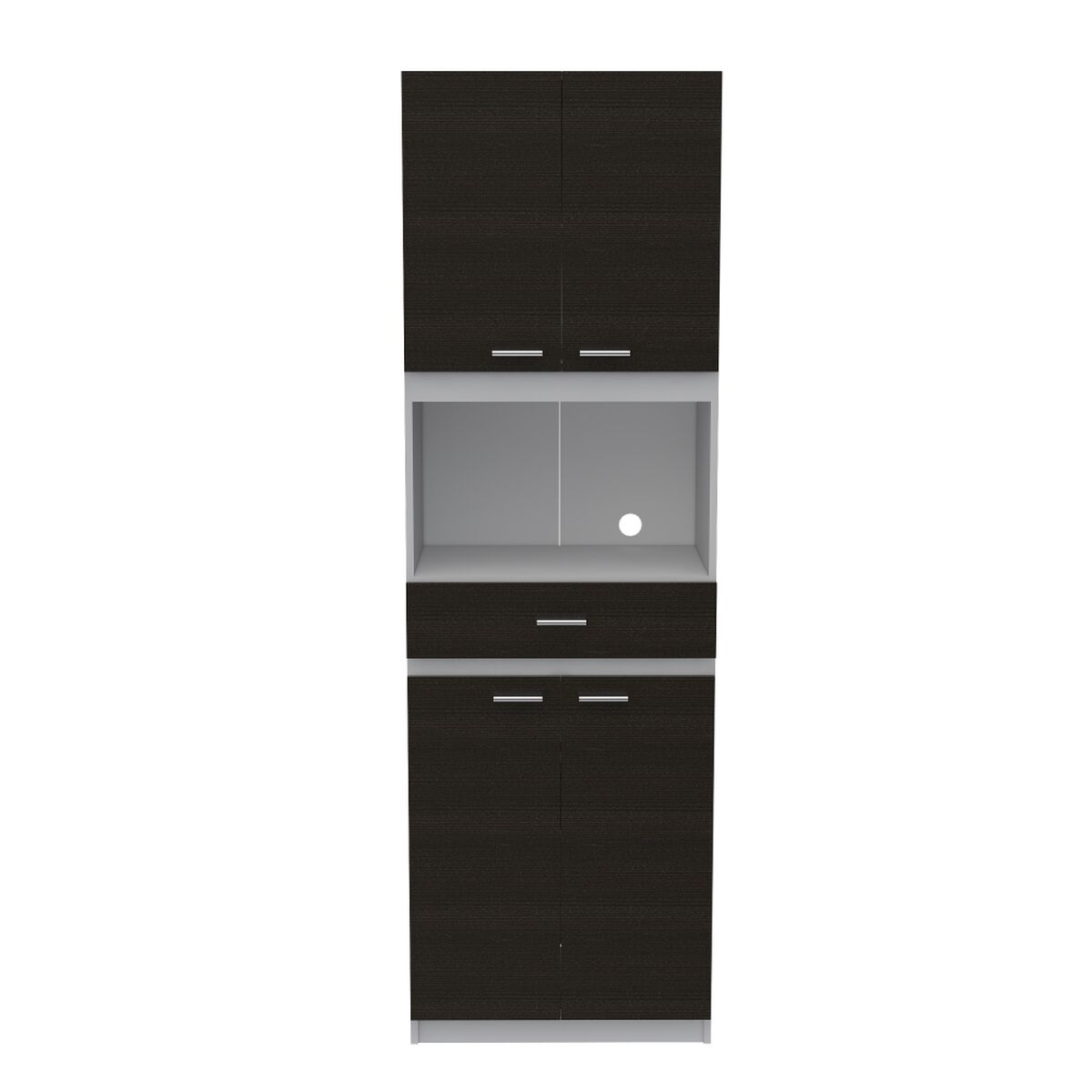 Mueble Microondas TuHome Bau Blanco/Wengue
