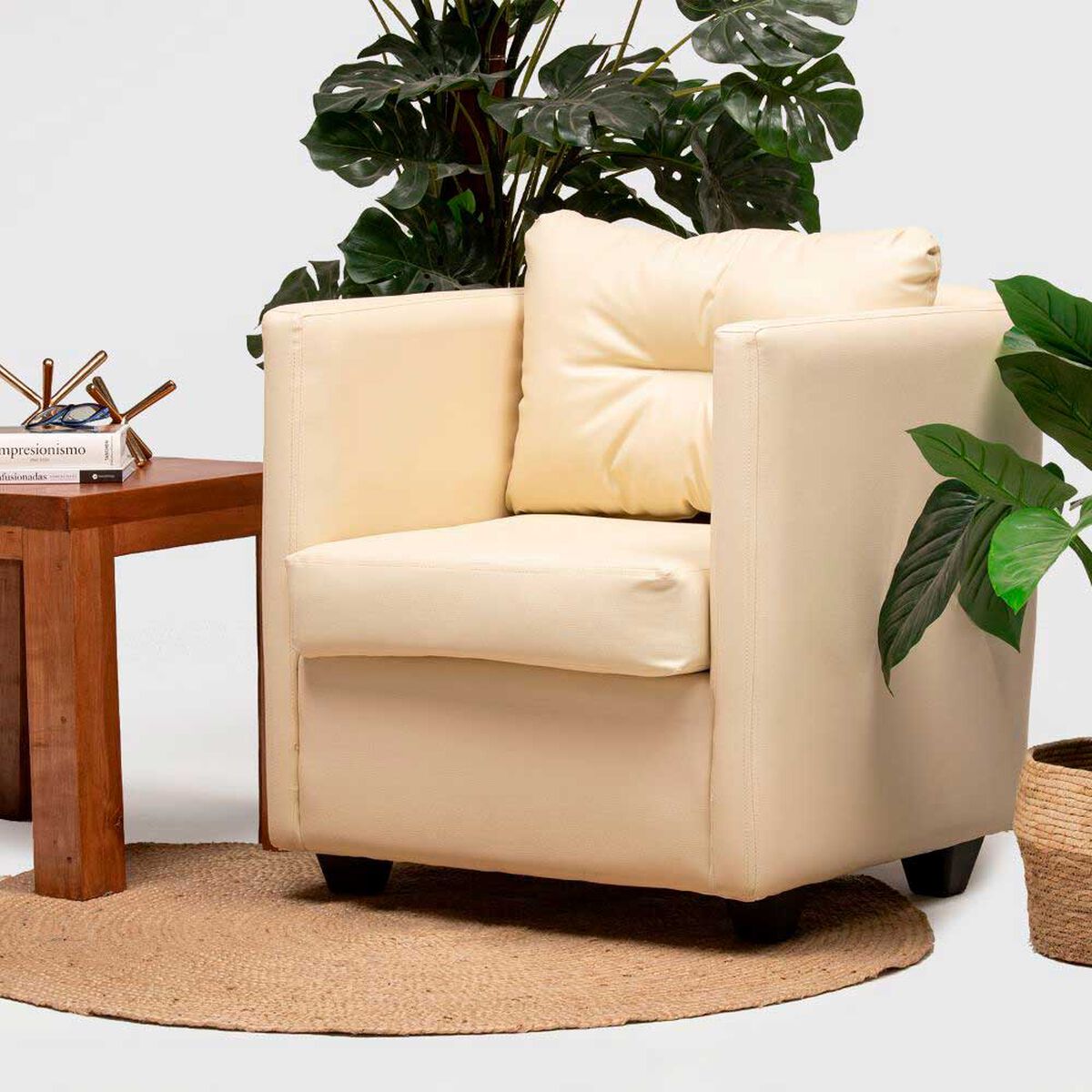 Poltrona Cabsur Caburga PU Beige