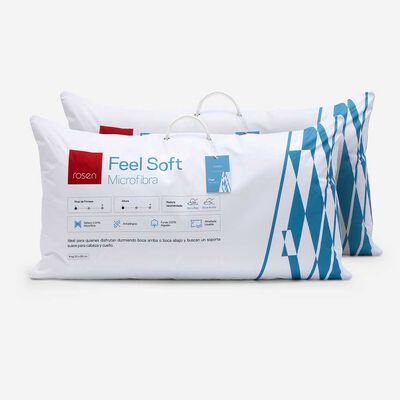 Set 2 Almohadas Rosen Soft Microfibra 50x90 cm