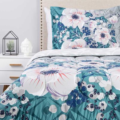 Imagen 1 del producto Plumón Estampado Elements & Co 1,5 Plazas Blossom