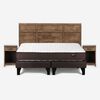 Cama Europea Rosen Base Dividida 2 Plazas Ergo T + Respaldo + 2 Veladores