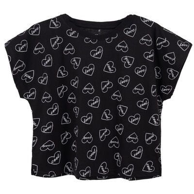 Imagen 1 del producto Polera Manga Larga Niña Mila Negro, Rosado