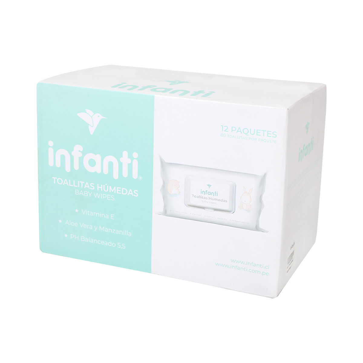 Caja 12 Toallas Húmedas Infanti