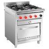 Cocina Industrial a Gas Ticgas 4 Platos 50x50 Gas Natural