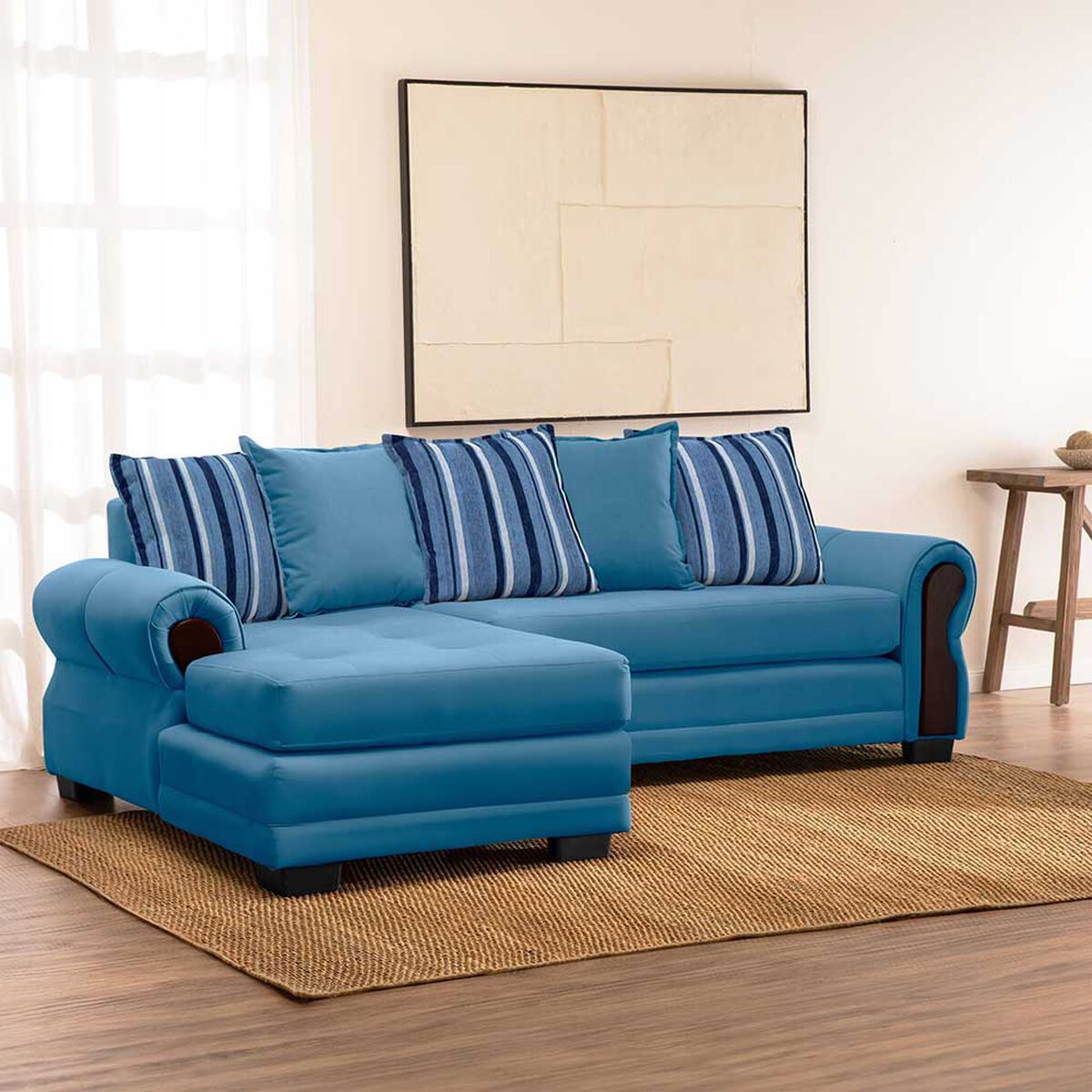 Sof&aacute; Seccional Living Factory Arizona 4 Cuerpos Beige