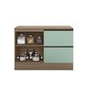 Mueble Base de Cocina Home Mobili Etni 120 2 Cajones Café Menta