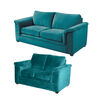 Juego de Living Latam Home Ancona 3 Cuerpos + Sofá 2 Cuerpos Turquesa