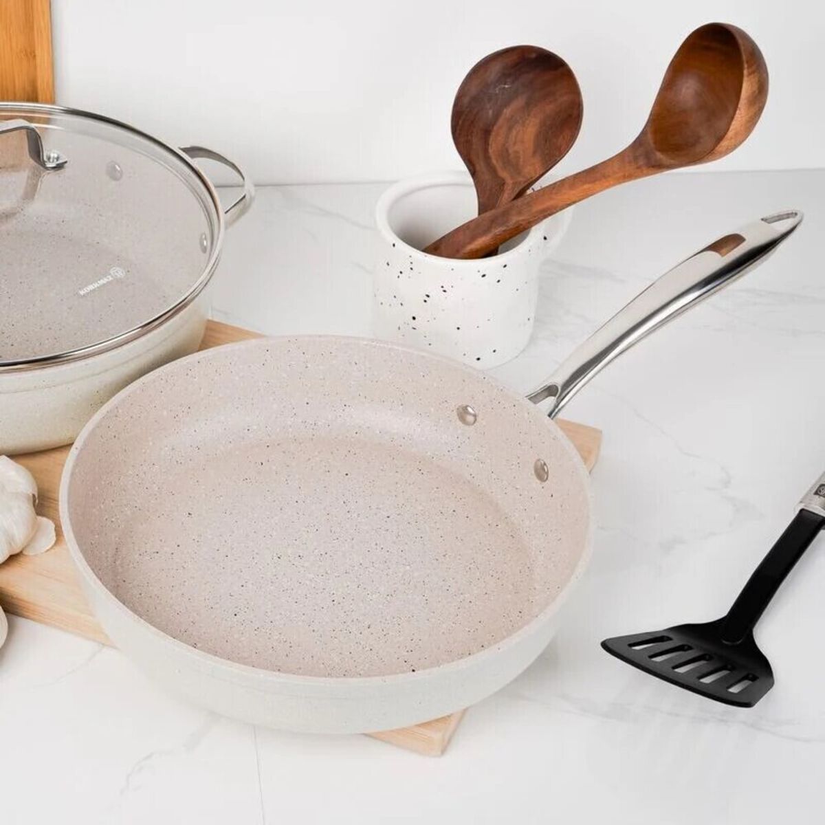 Bater&iacute;a de Cocina Korkmaz 7 Piezas de Granito Beige A1272