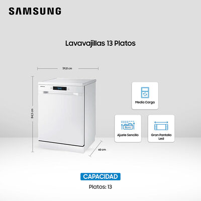 Imagen 2 del producto Lavavajillas Samsung DW60M6040F 13 Cubiertos