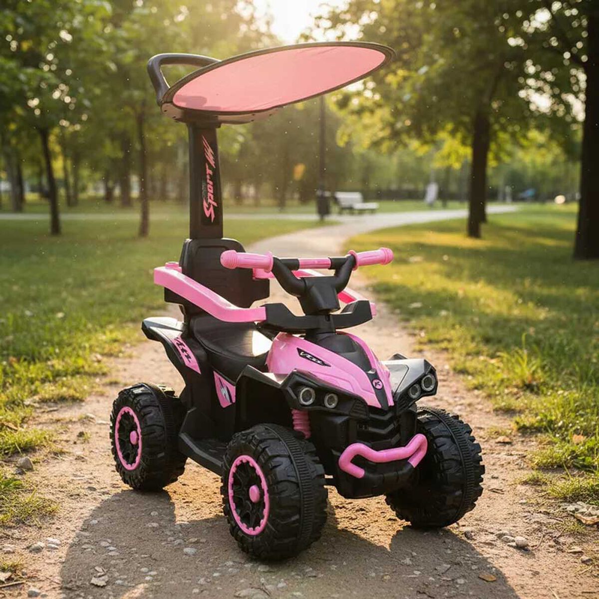 Moto 4 Ruedas Push Rosa Bebesit
