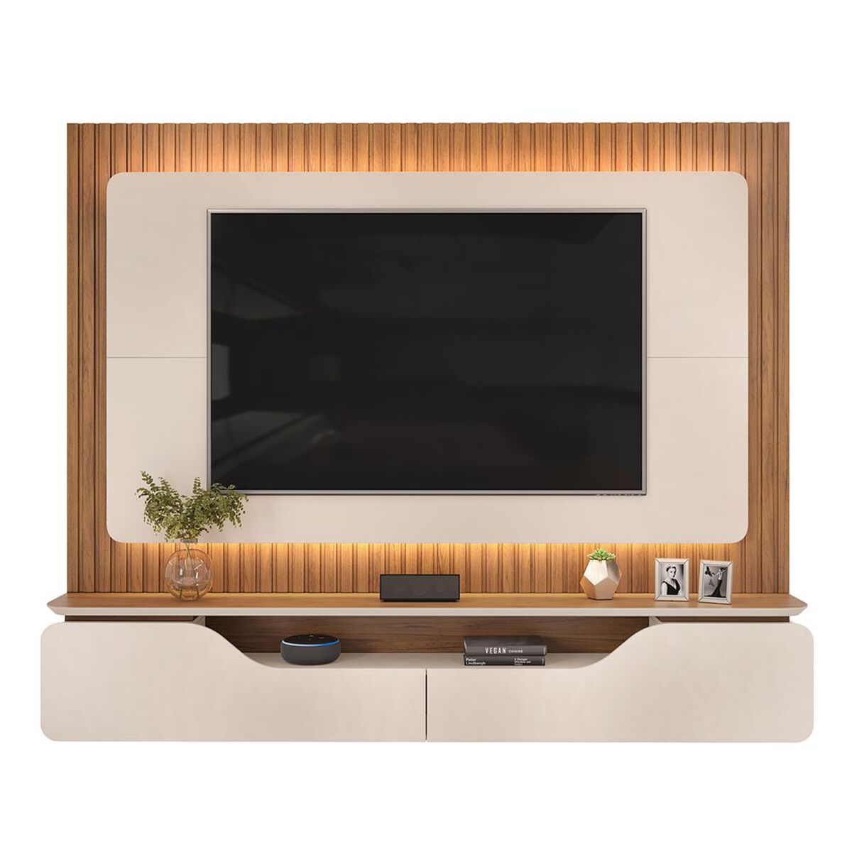 Panel TV Altavision Treviso Frow Blanco y Café