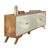 Rack TV Roca Santos Blanco Roble Hasta 75"