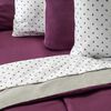 Set Plumón Bicolor + Juego de Sábanas Zibel 1,5 Plazas Liso Berry Gris