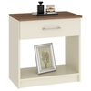 Velador Vekkahome Italia 1 Cajón Café 
