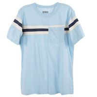 Polera Manga Corta de Algodón Niño Cutback Celeste, Crudo, Verde