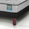 Cama Europea Flex 1,5 Plazas Dream Dual Box + Respaldo Royal Negro