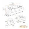 Juego de Living Elegant Detail New Houston 3-1-1 Cuerpos Beige