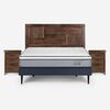 Cama Europea Rosen 2 Plazas Indie + Respaldo + 2 Veladores Dolce