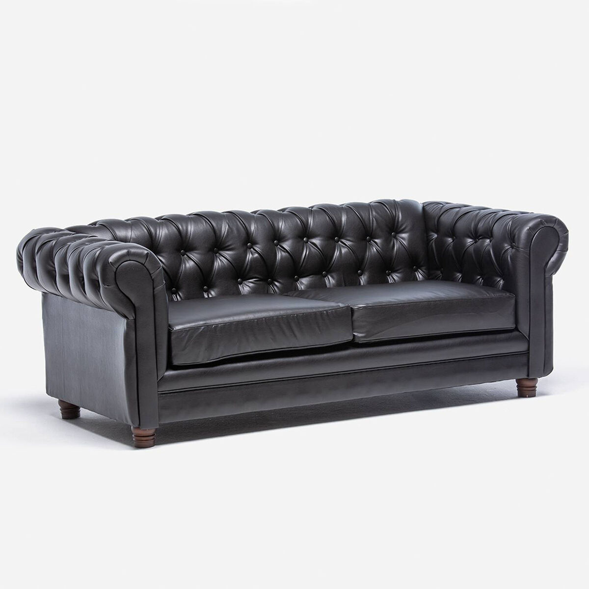 Sofá Barra Design Chesterfield 3 Cuerpos Negro