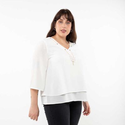 Blusa Manga 3/4 Mujer Extralindas