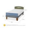 Cama Europea CIC 1,5 Plazas Excellence + Respaldo Gales Olivo